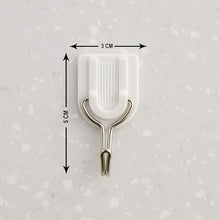 Load image into Gallery viewer, Small Hooks White Mini U-shaped Plastic Sticky Hooks Strong Non-marking Set of 13

