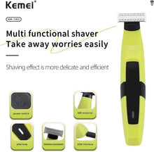 Load image into Gallery viewer, kemei Electric Beard Trimmer for Men Waterproof Cordless USB Rechargeable Hair Trimmer
