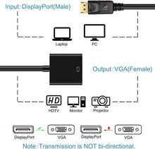 Load image into Gallery viewer, Tecsa DP to VGA Converter, DisplayPort to VGA Adapter
