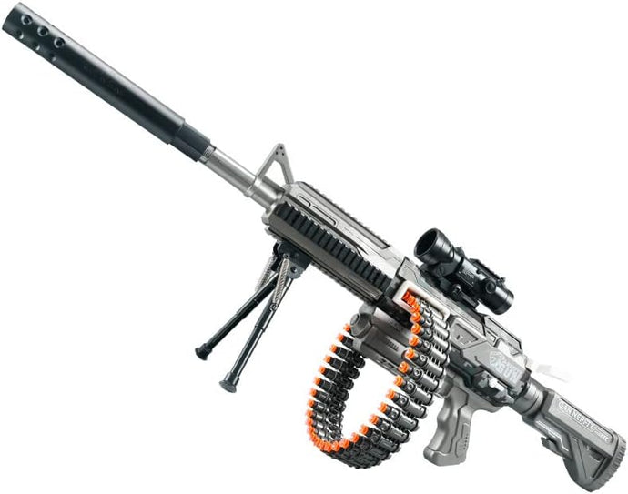 M416 Gun Sniper Rifle with Telescoping Scope and Tripod Rechargeable Battery Powered