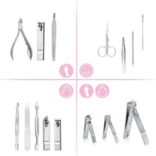 Load image into Gallery viewer, Nail Clippers and Beauty Tool Portable Set Martensitic Stainless Steel Manicure Set  12 Pcs
