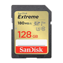 Load image into Gallery viewer, SanDisk Extreme 128GB SDXC Memory Card, up to 180MB/s
