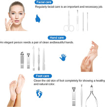 Load image into Gallery viewer, Manicure, Pedicure Kit, Nail Clippers Set of 12Pcs, Professional Grooming Kit, Nail Tools
