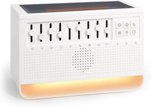 Load image into Gallery viewer, White Noise Machine with Flame Simulated Aroma Diffuser, Humidifier, Night Light, Bluetooth and Timed Shutdown, 4-in-1
