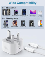 Load image into Gallery viewer, Saafo 35W USB-C Power Adaptor with USB-C to USB-C Cable - White
