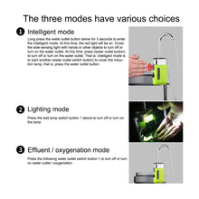 Load image into Gallery viewer, 3 in 1 Fishing Tap and Oxygen Pump Tool, Three in One Water Tap with LED Light, Portable Fish Aquarium Air Pump
