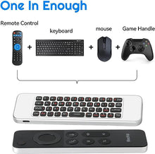 Load image into Gallery viewer, W3 Air Mouse Wireless Remote Control With IR Learning Voice Inputting Double-Faced Air Fly Mouse For PC TV Box Tablet
