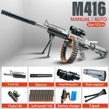 Load image into Gallery viewer, M416 Gun Sniper Rifle with Telescoping Scope and Tripod Rechargeable Battery Powered
