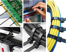 Load image into Gallery viewer, 50 Pack Black Plastic Cable Ties 250mm×3.6mm Heavy Duty Strong Nylon Premium

