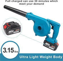 Load image into Gallery viewer, Boss Cordless Leaf Blower with 2 Batteries and Charger, 2-in-1 Vacuum Leaf Blower
