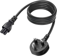 Load image into Gallery viewer, Tecsa 1.8m Laptop Power Cable - Black, 3 Pin
