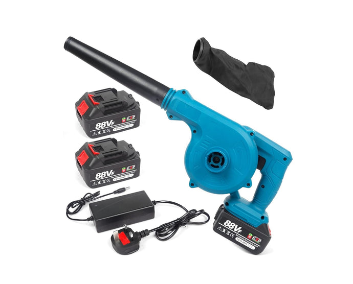 Boss Cordless Leaf Blower with 2 Batteries and Charger, 2-in-1 Vacuum Leaf Blower