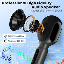 Load image into Gallery viewer, promate 5in1 wireless karaokw microphone &amp; speaker with dynamic rgb lights
