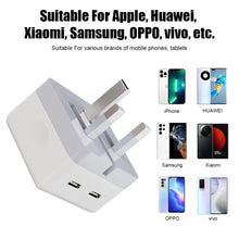 Load image into Gallery viewer, Saafo Travel Adapter 50W With 2 Port Usb-C
