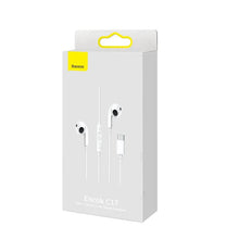 Load image into Gallery viewer, Baseus WHITE C17 Type-C Earphones In Ear Hearphone Wired Headset With Mic
