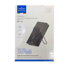 Load image into Gallery viewer, Brave Pocket Wireless Fast Charger Power Bank 10000 mAh

