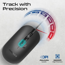Load image into Gallery viewer, promate ergonomic wired optical mouse 2400dpi

