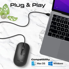 Load image into Gallery viewer, promate ergonomic wired optical mouse 2400dpi
