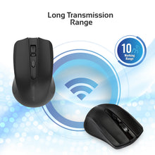 Load image into Gallery viewer, Promate Optical Wireless Ergonomic Mouse Black
