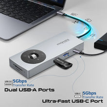Load image into Gallery viewer, promate 14-in-1 Highspeed Multiport USB-C Hub with 100W PD Passthrough &amp; Multimedia Controls
