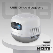 Load image into Gallery viewer, Promate Ultra-Portable 4K Wireless DLP Projector with touch controls
