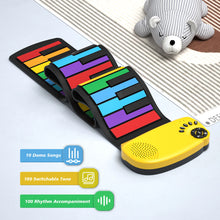 Load image into Gallery viewer, Key Foldable Roll-Up Silicone Electronic Piano with Speaker
