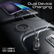 Load image into Gallery viewer, promate 33W Power Delivery Dual Port Car Charger Combo with 60W Fast Charging USB-C cable

