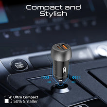Load image into Gallery viewer, promate 33W Power Delivery Dual Port Car Charger Combo with 60W Fast Charging USB-C cable

