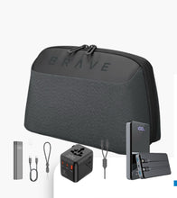Load image into Gallery viewer, Brave Travel Bag, Electronic Organizer Storage Bag Includes Power Bank, Charger and Charging Cable
