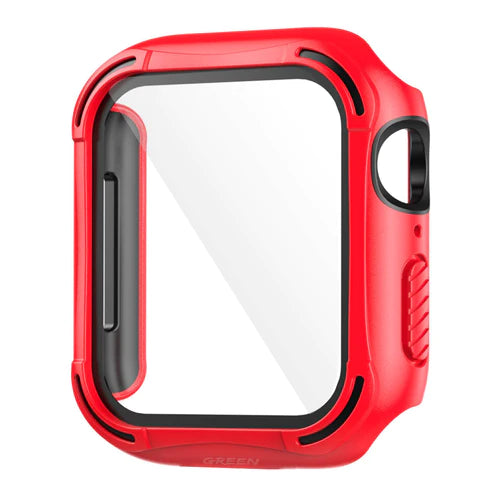 Green Guard Pro Pc/tpu Smart Watch Cover With Glass For Apple Watch 42/44mm