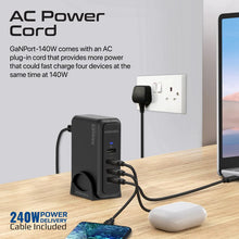 Load image into Gallery viewer, PROMATE 140W Super-Speed GaNFast Charging Station with Power Delivery 3.1 Quick Charge 3.0
