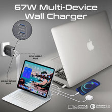 Load image into Gallery viewer, Promate 67W Power Delivery GaNFast™ Charger with Quick Charge 3.0
