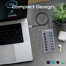 Load image into Gallery viewer, promate 7in1 multiport data charge hub
