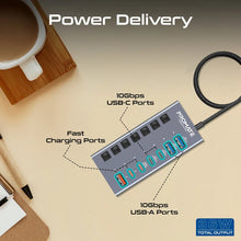 Load image into Gallery viewer, promate 7in1 multiport data charge hub
