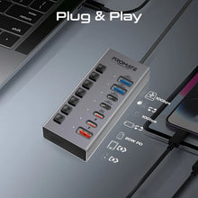 Load image into Gallery viewer, promate 7in1 multiport data charge hub
