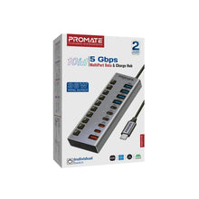 Load image into Gallery viewer, promate 10in1 multiport data charge hub
