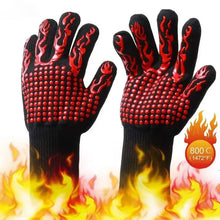 Load image into Gallery viewer, 932F Heat Resistant Flame Oven Barbecue Outdoor BBQ Gloves
