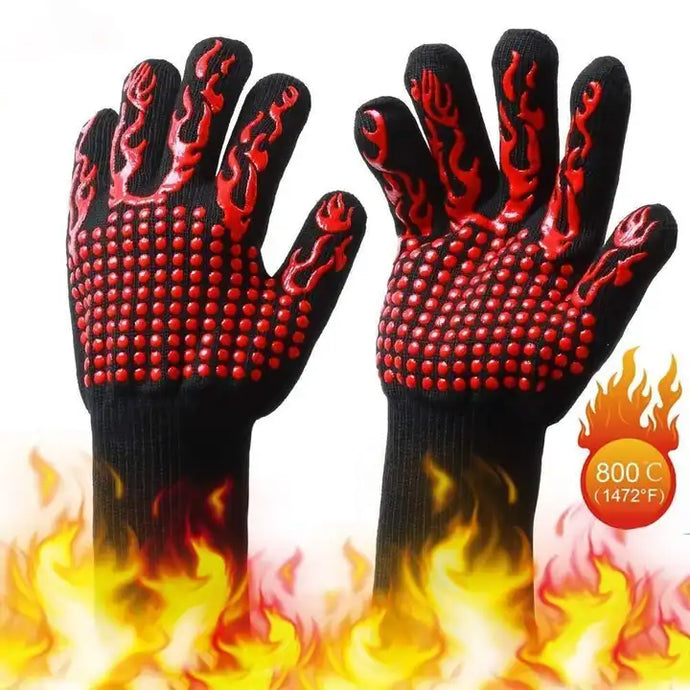 932F Heat Resistant Flame Oven Barbecue Outdoor BBQ Gloves