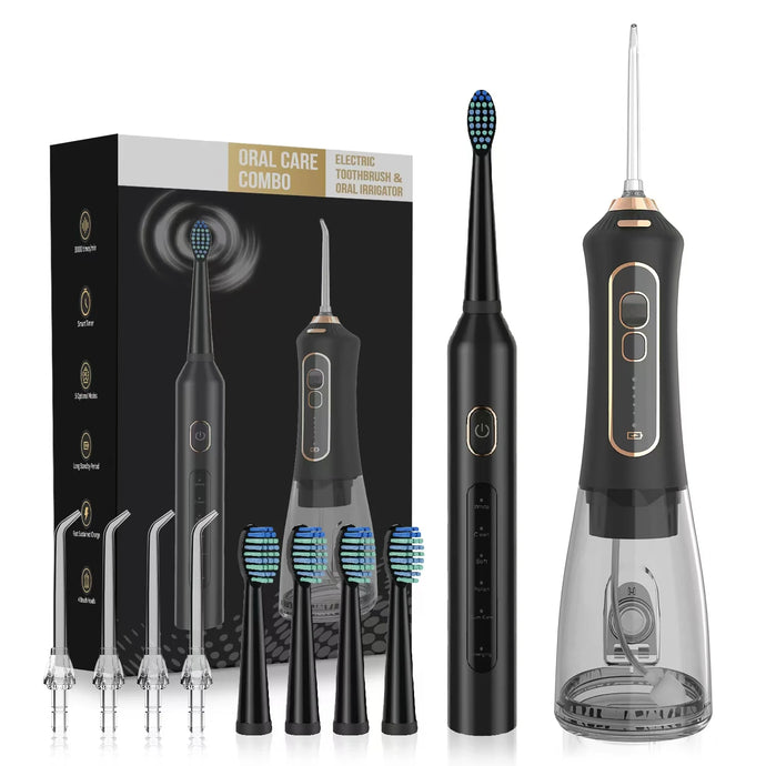 Eislerpro Rechargeable Electric Toothbrush Multi-Purpose Dental Flosser for Teeth Cleaning
