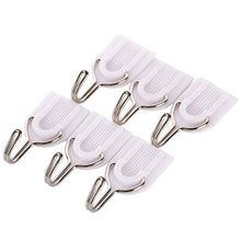 Load image into Gallery viewer, Small Hooks White Mini U-shaped Plastic Sticky Hooks Strong Non-marking Set of 13
