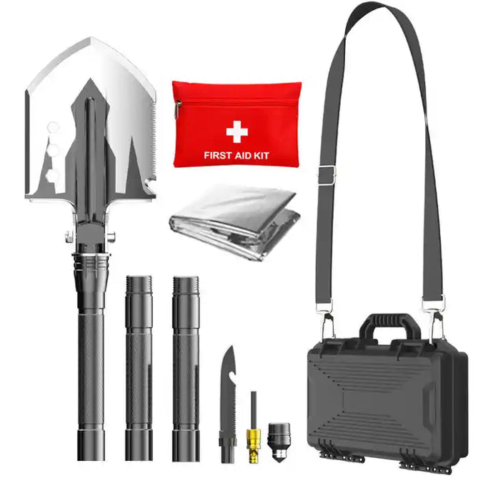 Multifunctional sabers set outdoor camping ax shovel set folding vehicle ax and hammer shovel set