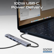 Load image into Gallery viewer, Promate 4K@60Hz Multi-function High-Speed USB-C Hub with 100W Power Delivery
