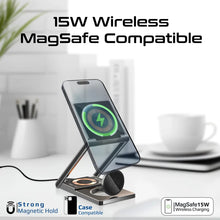 Load image into Gallery viewer, promate Ultra-Slim Transparent Foldable 15W MagSafe Compatible Wireless Charging Station
