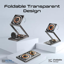 Load image into Gallery viewer, promate Ultra-Slim Transparent Foldable 15W MagSafe Compatible Wireless Charging Station
