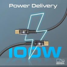 Load image into Gallery viewer, Promate High Tensile Transparent 100W Power Delivery USB-C Cable with LED Light
