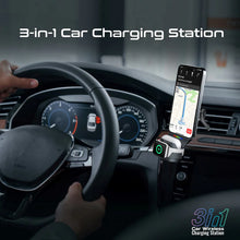 Load image into Gallery viewer, Promate 3-in-1 MagSafe Compatible Car Wireless Charging Station
