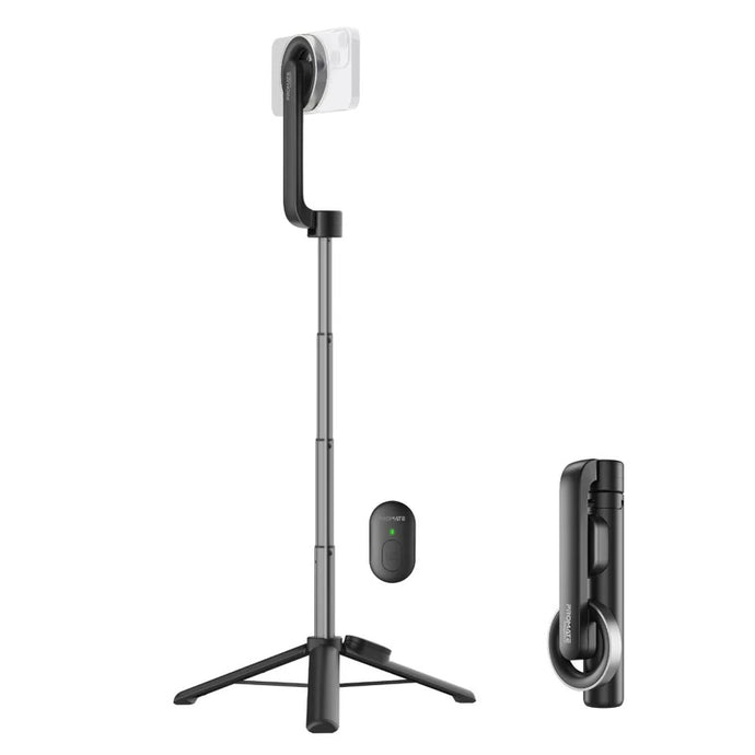 Promate MagSafe Compatible Foldable Selfie Stick with BT Remote Control