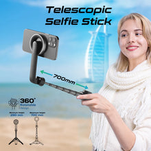 Load image into Gallery viewer, Promate MagSafe Compatible Foldable Selfie Stick with BT Remote Control
