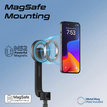 Load image into Gallery viewer, Promate MagSafe Compatible Foldable Selfie Stick with BT Remote Control
