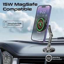 Load image into Gallery viewer, Promate SecureGrip ™ 360° Cradleless 15W Magsafe Compatible Wireless Car Charger
